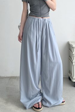 Summer Wide-Leg Sunscreen Pants for Women - Casual Thin Floor-Length Trousers for Work - Sun Yuzu Cool Style
