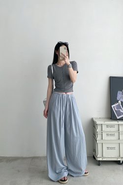 Summer Wide-Leg Sunscreen Pants for Women - Casual Thin Floor-Length Trousers for Work - Sun Yuzu Cool Style