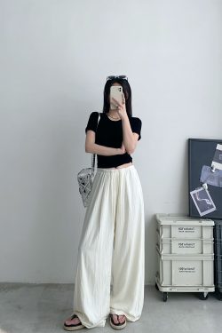 Summer Wide-Leg Sunscreen Pants for Women - Casual Thin Floor-Length Trousers for Work - Sun Yuzu Cool Style