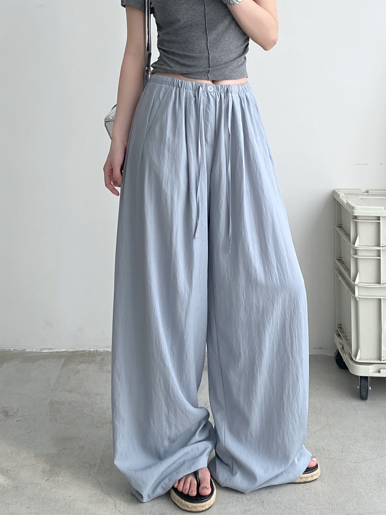 Summer Wide-Leg Sunscreen Pants for Women - Casual Thin Floor-Length Trousers for Work - Sun Yuzu Cool Style Summer Wide-Leg Sunscreen Pants for Women - Casual Thin Floor-Length Trousers for Work - Sun Yuzu Cool Style