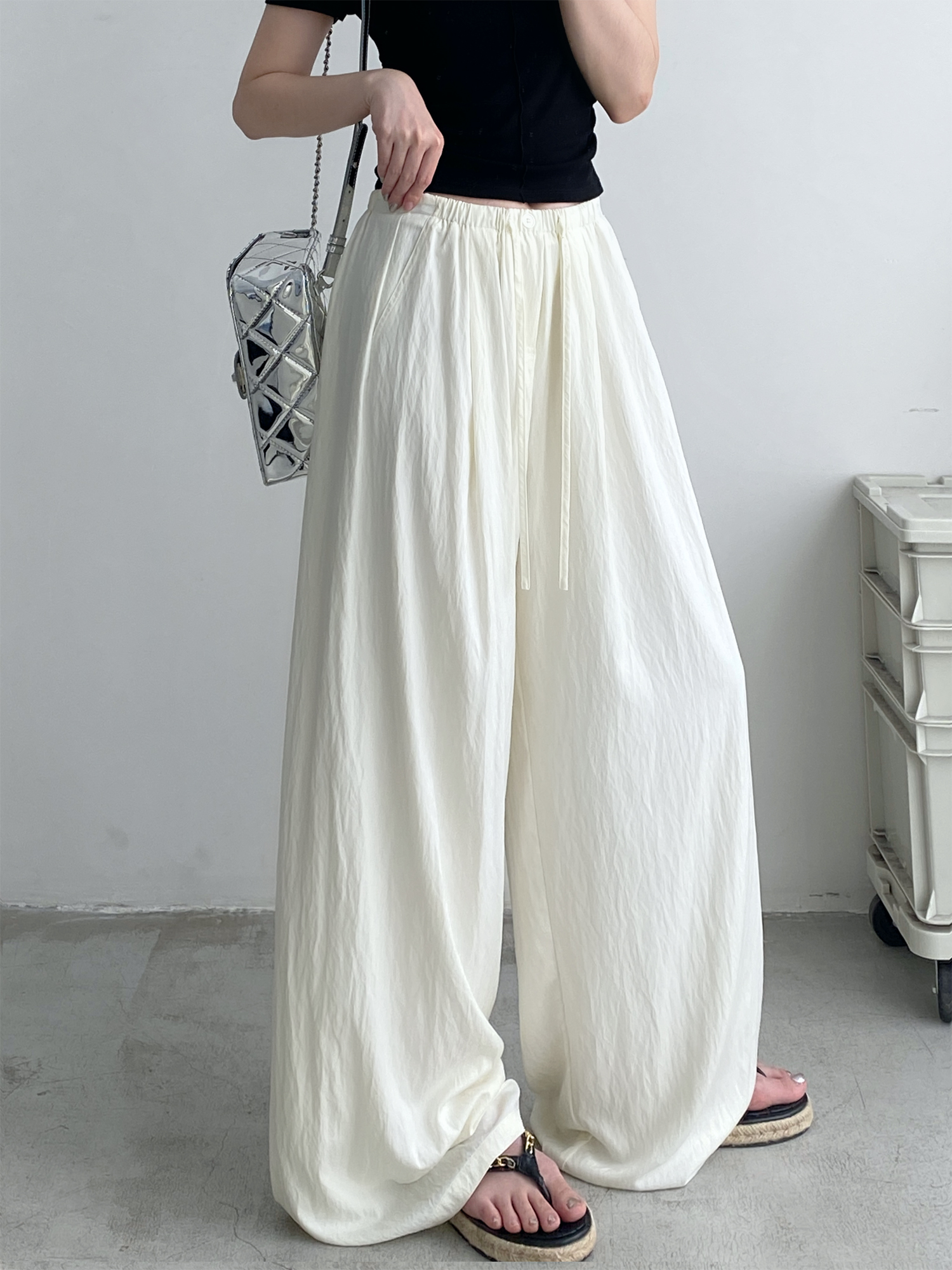 Summer Wide-Leg Sunscreen Pants for Women - Casual Thin Floor-Length Trousers for Work - Sun Yuzu Cool Style Summer Wide-Leg Sunscreen Pants for Women - Casual Thin Floor-Length Trousers for Work - Sun Yuzu Cool Style