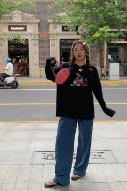 Summer Women's Printed Long Sleeve T-Shirt - Loose Fit, Slimming Round Neck, Sun Protection, Trendy and Stylish