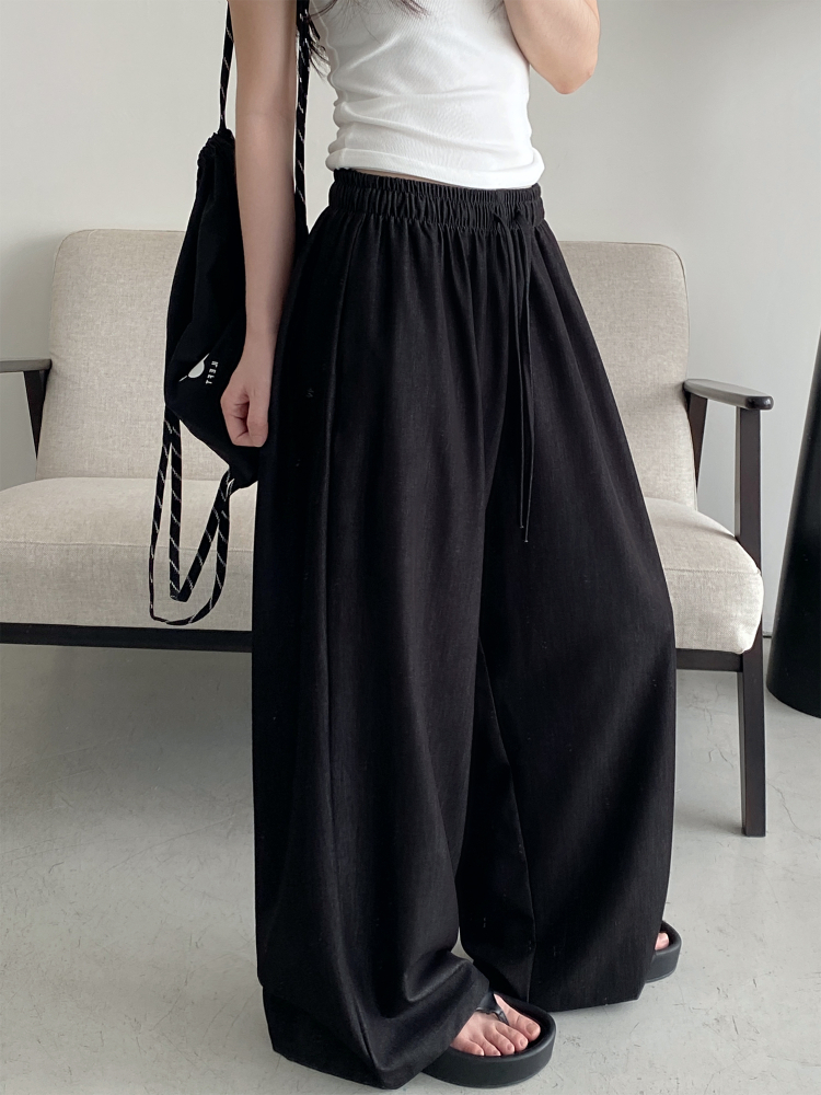 Sun Grapefruit Wide-Leg Denim Pants for Women - Soft, Loose Drape, Versatile Summer Style Sun Grapefruit Wide-Leg Denim Pants for Women - Soft, Loose Drape, Versatile Summer Style