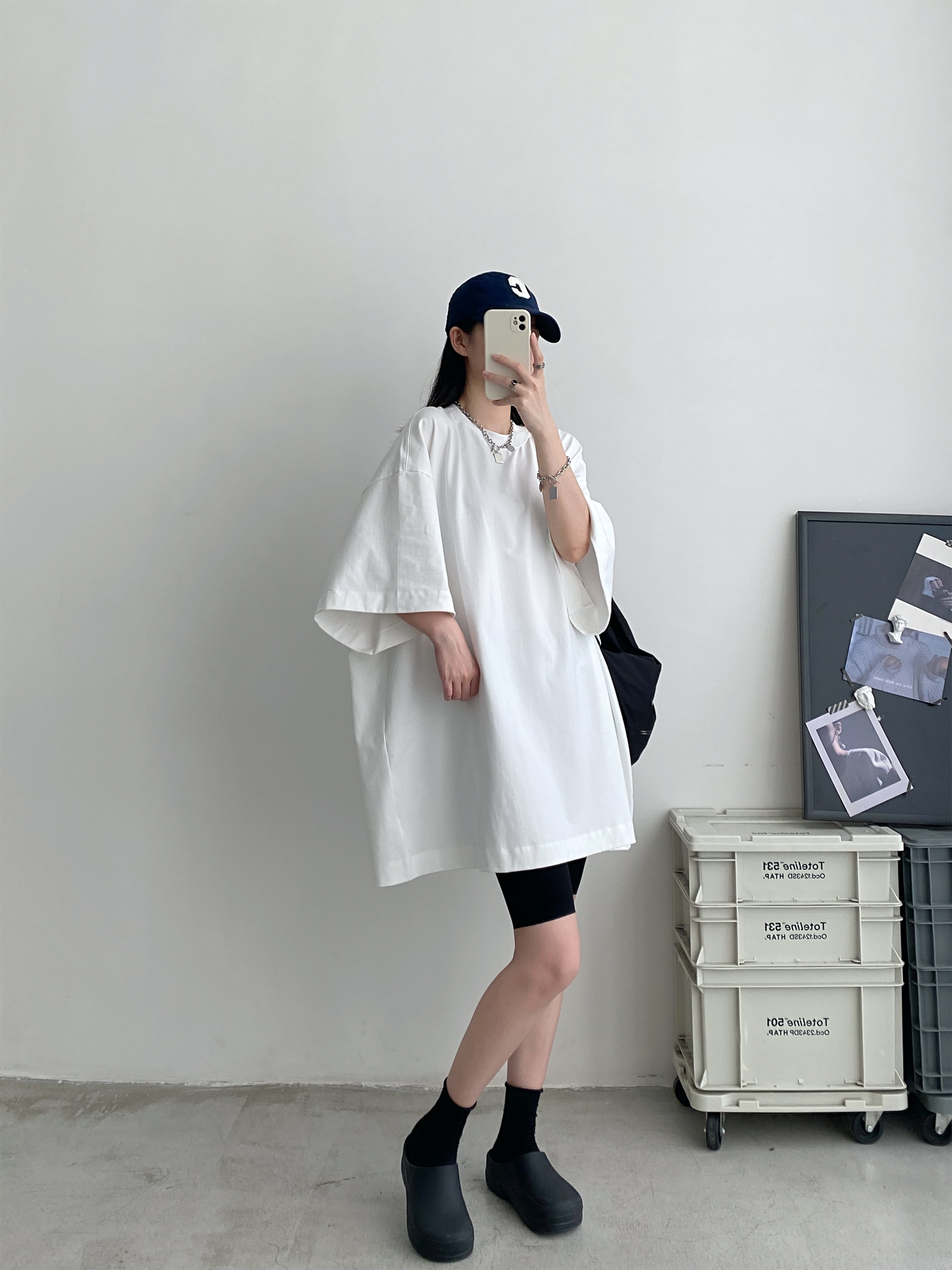 Sun Grapefruit Wide-Neck Short-Sleeve T-Shirt for Women - Unique Big Sleeve, Loose Heavyweight Cotton, Summer Style Sun Grapefruit Wide-Neck Short-Sleeve T-Shirt for Women - Unique Big Sleeve, Loose Heavyweight Cotton, Summer Style