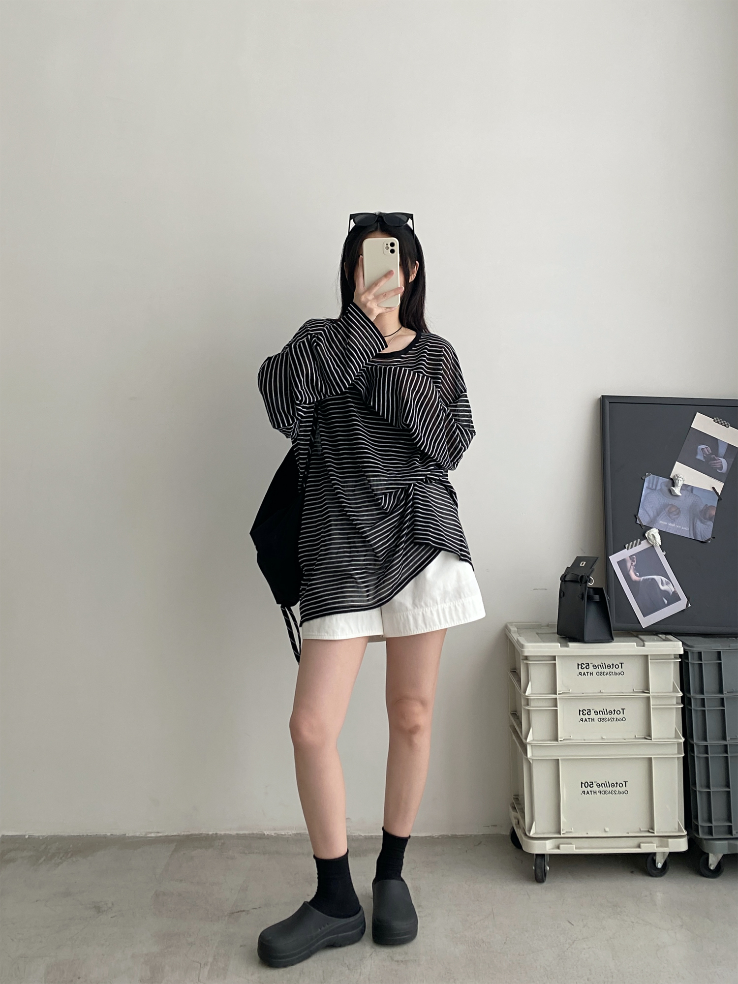 Sun Protection Striped Round Neck Long Sleeve Knitted T-Shirt for Women - Summer Loose Thin Cardigan in Korean Style Sun Protection Striped Round Neck Long Sleeve Knitted T-Shirt for Women - Summer Loose Thin Cardigan in Korean Style