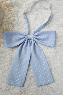 Super Large Polka Dot Bowtie Uniform Accessory - Adjustable Pink Bowknot for Versatile College Style, Cute Pudding Bear Design