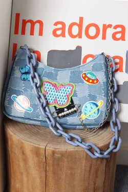 Sweet Cool Cowboy Underarm Bag Women's Y2K Embroidered Chain Crossbody Bag - Trendy Millennium Hot Girl Style