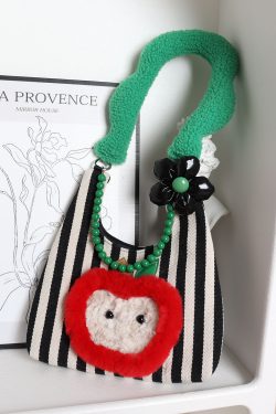 Sweet Plush Apple Tote Bag for Women - Cute Niche Design, Perfect for Christmas Gifts, Stylish Shoulder Bag for Everyday Use