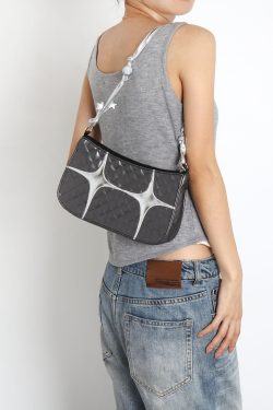Sweet Retro Star Underarm Bag - Original Design, Stylish and Cool, Perfect for Y2K and Vintage Fashion Lovers