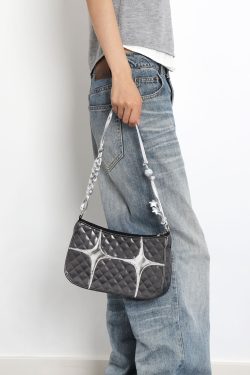 Sweet Retro Star Underarm Bag - Original Design, Stylish and Cool, Perfect for Y2K and Vintage Fashion Lovers