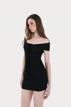 Tencel Multi-Wear Strapless Shawl Knitted Dress - Versatile Fashion for 90s Y2K Style