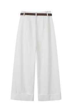 Tencel Washed Cotton Wide-Leg Pants for Women, Hip-Hiding Slimming Casual Nine-Point Pants, 90s Inspired Spring/Summer Fashion