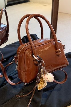 Textured Bowling Bag for Women - Stylish Small Handbag, 2025 Trendy Crossbody Shoulder Bag for Everyday Fashion