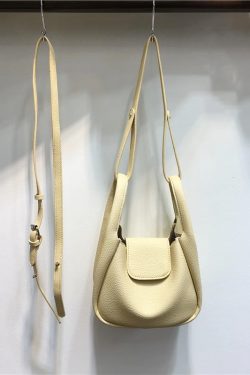 Textured Commuter Women's Handheld Vegetable Basket Bag - Stylish Water Bucket Shoulder Crossbody Tote for Everyday Use