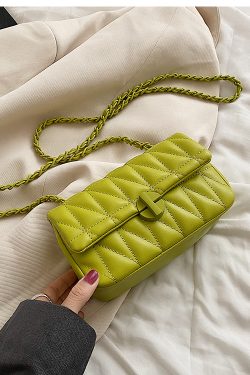 Textured Diamond-Patterned Chain Shoulder Bag for Women - Versatile Spring/Summer 2025 Small Crossbody Bag