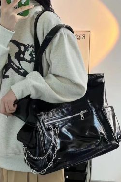 Textured Large-Capacity Shoulder Tote Bag for Women - Stylish 2025 Model Ideal for College Students and Daily Use