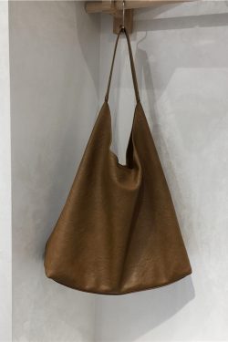 Textured Soft Leather Large Capacity Shoulder Tote Bag - 2023 Autumn/Winter Lazy Style Versatile Fashion Handbag