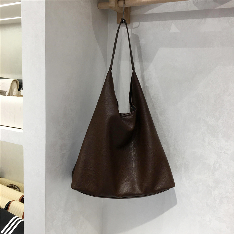 Textured Soft Leather Large Capacity Shoulder Tote Bag - 2023 Autumn/Winter Lazy Style Versatile Fashion Handbag Textured Soft Leather Large Capacity Shoulder Tote Bag - 2023 Autumn/Winter Lazy Style Versatile Fashion Handbag