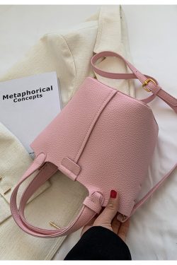 Textured Women's Handbag - Versatile Crossbody Bucket Bag for Spring/Summer 2025 Fashion