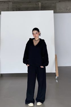 Thick Fleece V-Neck Hoodie for Cold Weather - Super Warm Loose Fit - Cozy Lazy Style - Available in 3 Colors