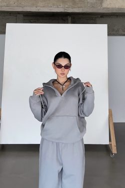 Thick Fleece V-Neck Hoodie for Cold Weather - Super Warm Loose Fit - Cozy Lazy Style - Available in 3 Colors