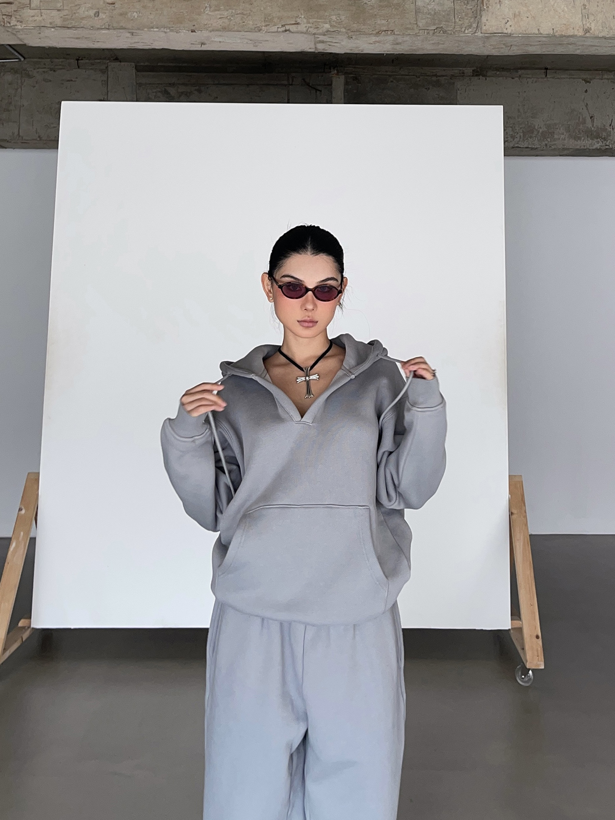 Thick Fleece V-Neck Hoodie for Cold Weather - Super Warm Loose Fit - Cozy Lazy Style - Available in 3 Colors Thick Fleece V-Neck Hoodie for Cold Weather - Super Warm Loose Fit - Cozy Lazy Style - Available in 3 Colors