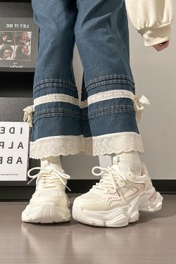 Thick-Soled Dad Shoes for Women - 2025 New Style Mesh Breathable Casual Sneakers - Versatile Soft-Soled White Sports Footwear