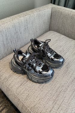 Thick-Soled Dad Shoes for Women - 2025 Spring Casual Outdoor Footwear, Versatile Height-Increasing Sports Sneakers