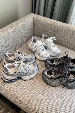 Thick-Soled Dad Shoes for Women - 2025 Spring Casual Outdoor Footwear, Versatile Height-Increasing Sports Sneakers