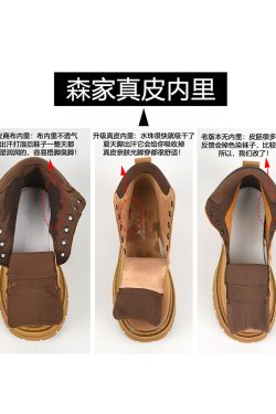 Thick-Soled Genuine Leather Yellow Martin Ankle Boots for Women - Spring & Autumn Short Booties, Sizes 41-43