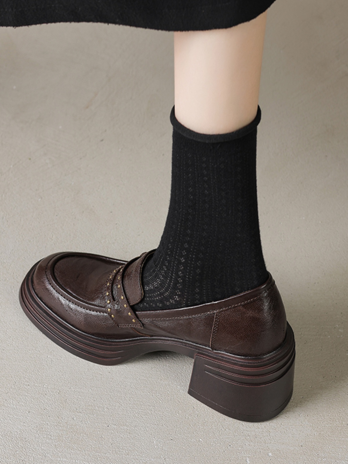 Thick-Soled High Heeled Loafers for Women - Sheepskin Buckle Design, 2025 Summer Style, Trendy Footwear, Chic Comfort Thick-Soled High Heeled Loafers for Women - Sheepskin Buckle Design, 2025 Summer Style, Trendy Footwear, Chic Comfort