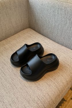 Thick-Soled One-Strap Sandals for Women - Summer 2025 Versatile Height-Increasing Slippers for Petite Figures, Non-Slip Design