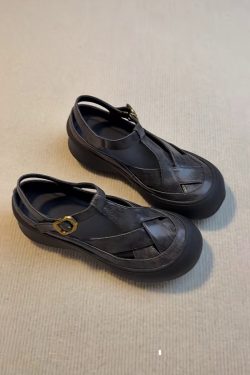 Thick-Soled Sheepskin Open-Toe Sandals for Women - Summer Casual Roman Flats, Versatile Sports Footwear