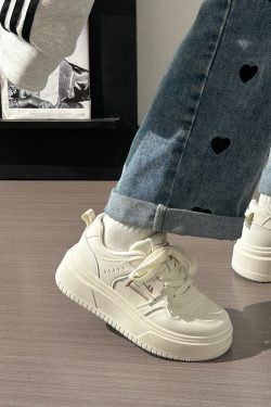 Thick-Soled White Mesh Shoes for Women - Summer 2025 New Style, Breathable, Height-Increasing, Versatile Big Toe Design