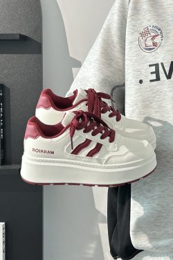 Thick-Soled White Sneakers for Women, 2025 Summer Minimalist Design, Trendy Big-Toe Breathable Shoes