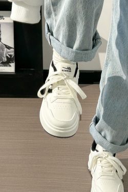 Thick-Soled White Sneakers for Women, 2025 Summer Style, Breathable Big Toe Design, Versatile Footwear for Female Students