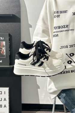 Thick-Soled White Sneakers for Women, 2025 Summer Style, Breathable Big Toe Design, Versatile Footwear for Female Students