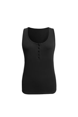 Three-Color Henley Neck Sleeveless Vest - Casual Summer Top, Stylish Layering Piece, Versatile Fashion Essential
