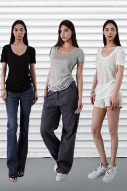 Three-Color Sheer Loose U-Neck T-Shirt - Short Sleeve Thin Top for Effortless Casual Style