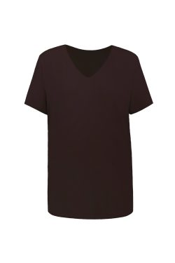 Three-Color V-Neck Loose T-Shirt - Dropped Shoulder, Cool Feel Stretch Top for Casual Style