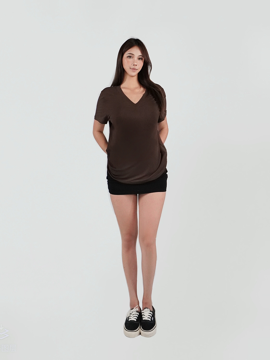 Three-Color V-Neck Loose T-Shirt - Dropped Shoulder, Cool Feel Stretch Top for Casual Style Three-Color V-Neck Loose T-Shirt - Dropped Shoulder, Cool Feel Stretch Top for Casual Style