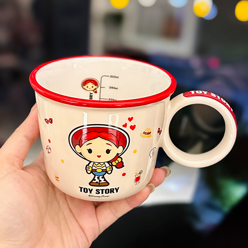 Toy Story Buzz Lightyear Ceramic Water Cup - Cute Kids' Mug for Milk, Oatmeal, Breakfast - Fun Cartoon Design Toy Story Buzz Lightyear Ceramic Water Cup - Cute Kids' Mug for Milk, Oatmeal, Breakfast - Fun Cartoon Design