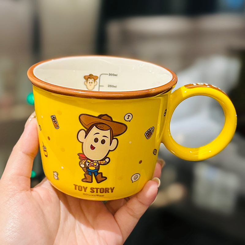 Toy Story Buzz Lightyear Ceramic Water Cup - Cute Kids' Mug for Milk, Oatmeal, Breakfast - Fun Cartoon Design Toy Story Buzz Lightyear Ceramic Water Cup - Cute Kids' Mug for Milk, Oatmeal, Breakfast - Fun Cartoon Design