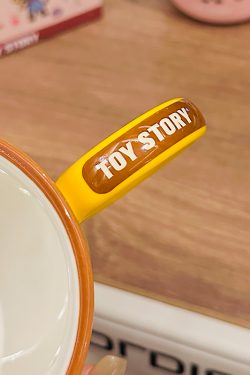 Toy Story Buzz Lightyear Ceramic Water Cup - Cute Kids' Mug for Milk, Oatmeal, Breakfast - Fun Cartoon Design