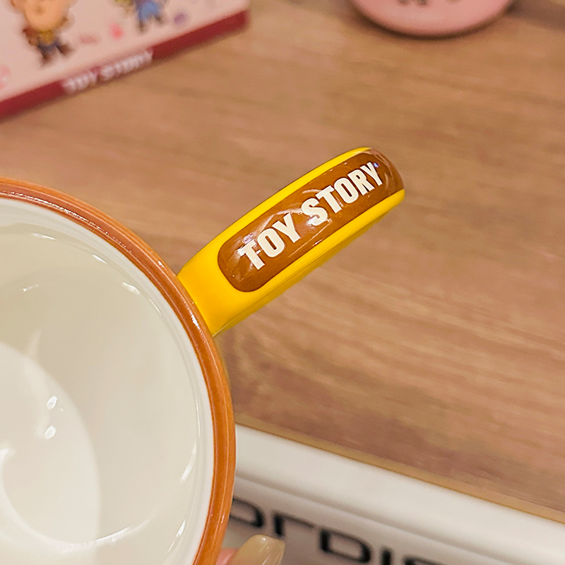 Toy Story Buzz Lightyear Ceramic Water Cup - Cute Kids' Mug for Milk, Oatmeal, Breakfast - Fun Cartoon Design Toy Story Buzz Lightyear Ceramic Water Cup - Cute Kids' Mug for Milk, Oatmeal, Breakfast - Fun Cartoon Design