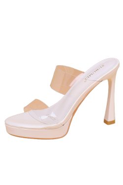 Transparent Ultra High Heels Slippers for Women - 11CM Waterproof Platform with Thin Straps - Summer 2025 Fashion