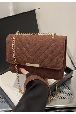 Trendy 2025 Women's Textured Chain Shoulder Crossbody Bag - Retro Small Square Design, Versatile Fashion Accessory