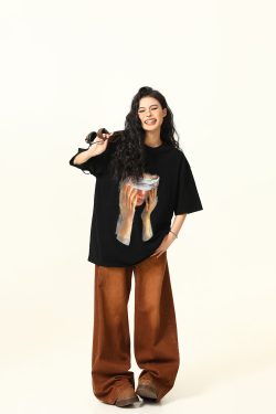 Trendy American Street Style Printed Short-Sleeve T-shirt for Men and Women - Hip-Hop Summer Unisex Fashion Top