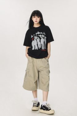 Trendy American Style Loose Short Sleeve T-Shirt for Men and Women - Summer Half Sleeve Design, Perfect for Casual Looks