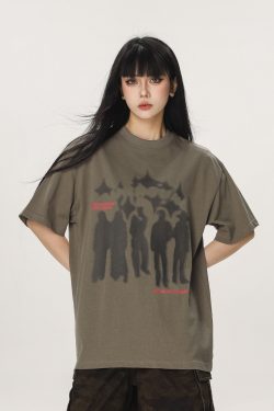 Trendy American Style Loose Short Sleeve T-Shirt for Men and Women - Summer Half Sleeve Design, Perfect for Casual Looks